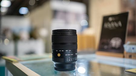A black camera lens.
